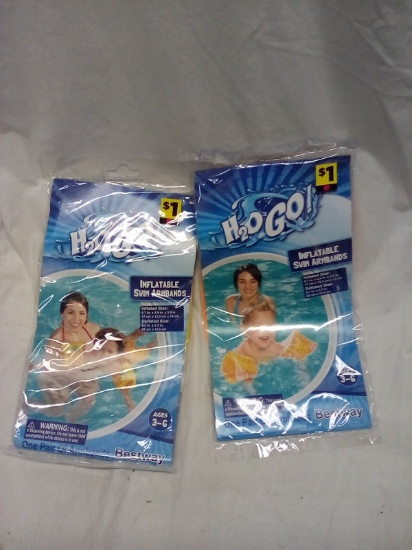 2 Pairs of H2O Go Inflatable Swim Armbands