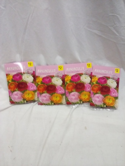 4 Bags of Ranunculus 12Aviv Mixed Bulbs