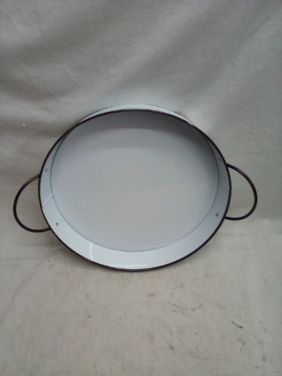 All Metal 12” Diameter Server with handles