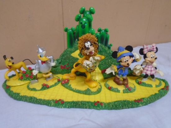 Disney Mickey's Magical Time in Oz Figurine Set on Yellow Brick Road