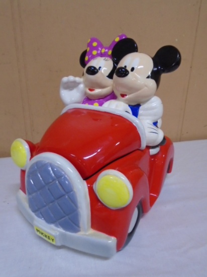 Disney Mickey & Minnie Mouse Car Cookie Jar