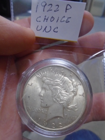 1922 P Mint Silver Peace Dollar