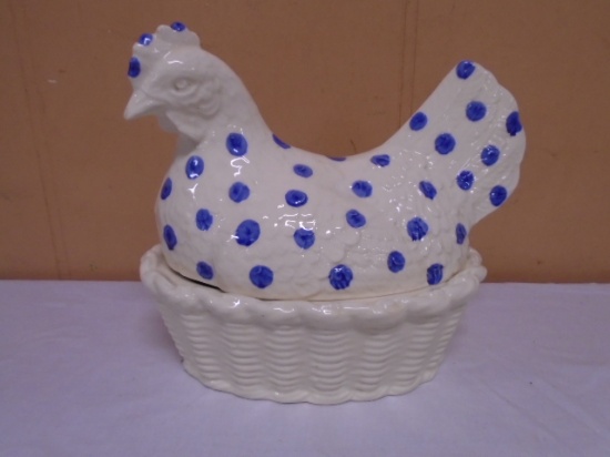 Large Ceramic Hen on Nest