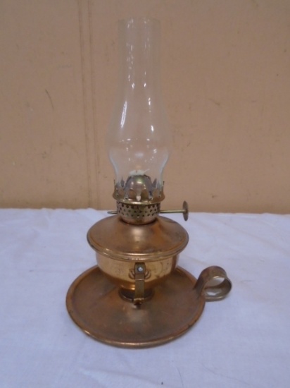 Vintage Miniature Copper Finger Oil Lamp