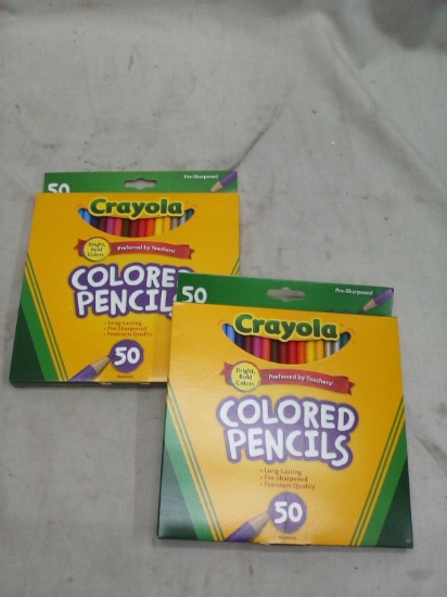 Two Sets of Crayola 50 Count Colored Pencil Sets