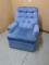 Fairfield Furniture Blue Swivel Rocker