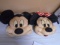 Plush Disney Mickey & Minnie Mouse Pillows