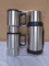 Brand New Stainless Steel Thermos & 2 Travel Mugs