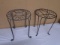 2 Round Metal Plant Stands
