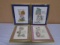 4 Framed Precious Moments Needle Points