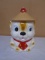 Vintage Kitten Cookie Jar w/ Hat & Polka Dot Tie