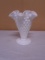Fenton Milk Glass Fluted Hobnail Vase