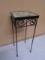 Small Metal Tile Top Plant Stand