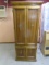 Solid Wood Sewing Cabinet w/ 4 Door & Singer Touch Tronic 2001 Memory Machine