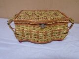 Vintage Sewing Basket Full of Sewing Supplies