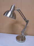Brushed Stainless Steel Adjustable Desk Lamp