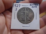 1927 S-Mint Silver Walking Liberry Half Dollar