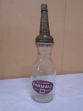 iH McCormick Farmall 1qt Glass Oil Bottle w /Spout