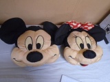Plush Disney Mickey & Minnie Mouse Pillows