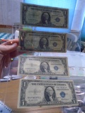 Group of (4) 1935 One Dollar Silver Certificates