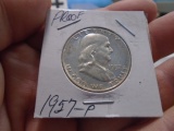 1957 P-Mint Silver Proof Franklin Half Dollar
