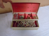 Vintage Jewelry Box Filled w/ Jewelry
