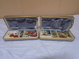 2 Small Jewelry Boxes Filled w/ Jewelry