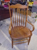 Antique Wooden Hip Chair Arm Chair