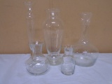 5pc Group of Princess House Cut Glass Vases