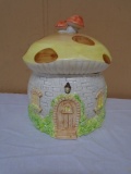 Vintage Mushroom House Cookie Jar