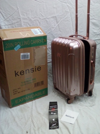 Kensie 20” Rose Gold Hard Case Carry-On w/ Telescoping Handle