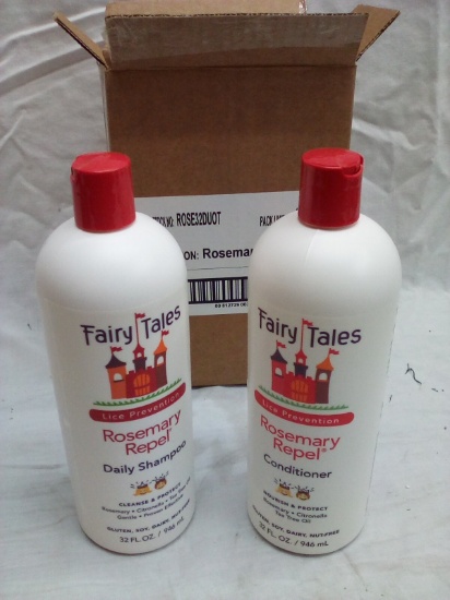 Fairy Tales 32Oz Rosemary Repel Shampoo and Conditioner Set for Children