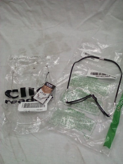 2 Pairs of CLIC Magnetic Reading Glasses- One Clear, One Black