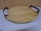 Metal Handled Bamboo Lazy Susan