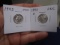 1942 & 1943 D Mint Silver Mercury Dimes