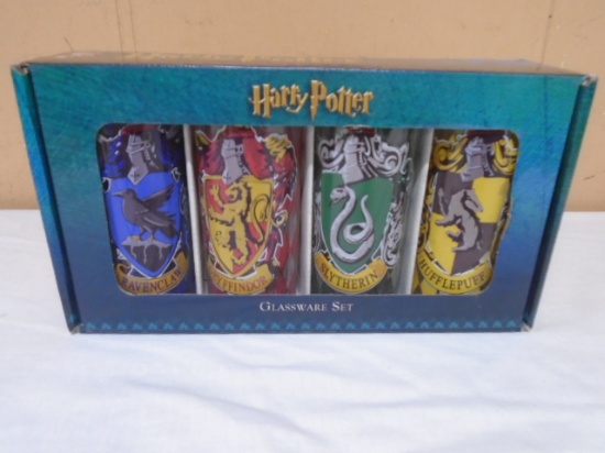4pc Set of Harry Potter Glass Tumblers