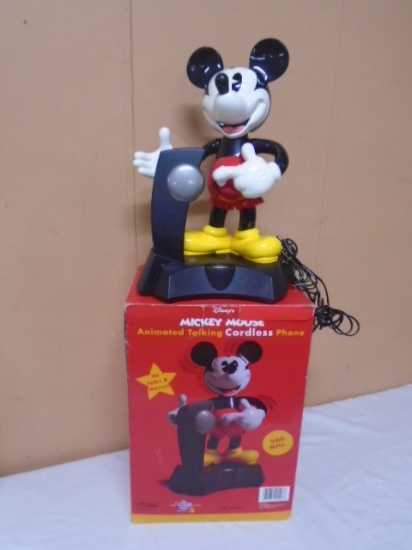 Disney Mickey Mouse Animated  Talking Cordless Phone