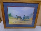 Beautiful Framed and Signed Amish Print