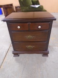 Solid Wood 3 Drawer Night Stand