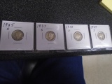 Group of 4 Silver Mercury Dimes