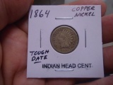 1864 Copper Nickel Indian Head Cent