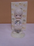 Precious Moments Wishing You A Basket Full of Blessings Figurine