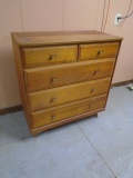 Small Solid Wood 5 Drawer Chest of Drawers