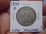 1929 D Mint Silver Walking Liberty Half Dollar