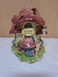 Ceramic Mushroom House Candle Lamp