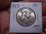 1953 Silver Franklin Half Dollar