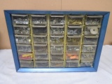 30 Drawer Hardware Organizer Full of Assorted Hardware