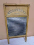 Antique Sunny Land Glavanized Washboard