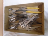 Large Group of Assorted Pliers & Adjustable Wrenches