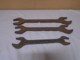 3pc Set of Vintage Open End Wrenches
